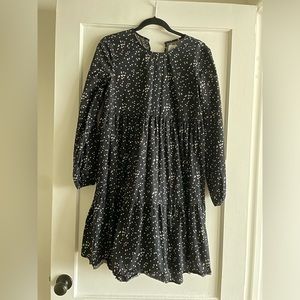 Black and white baby doll maternity dress